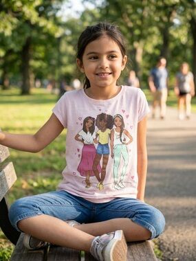 The Children's Place Pink Short-Sleeve Tee with Friends Graphic